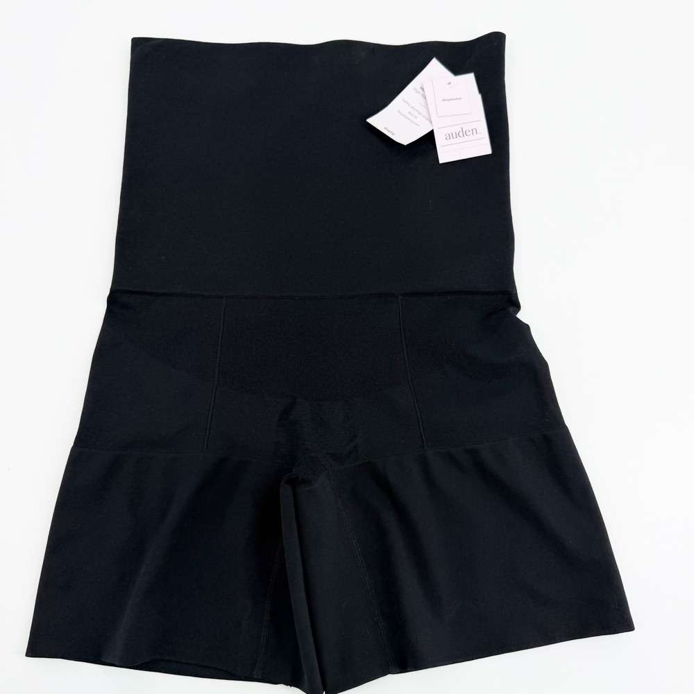 NWT Auden High Waist Shapewear Shorts Black Medium Support Women's XL